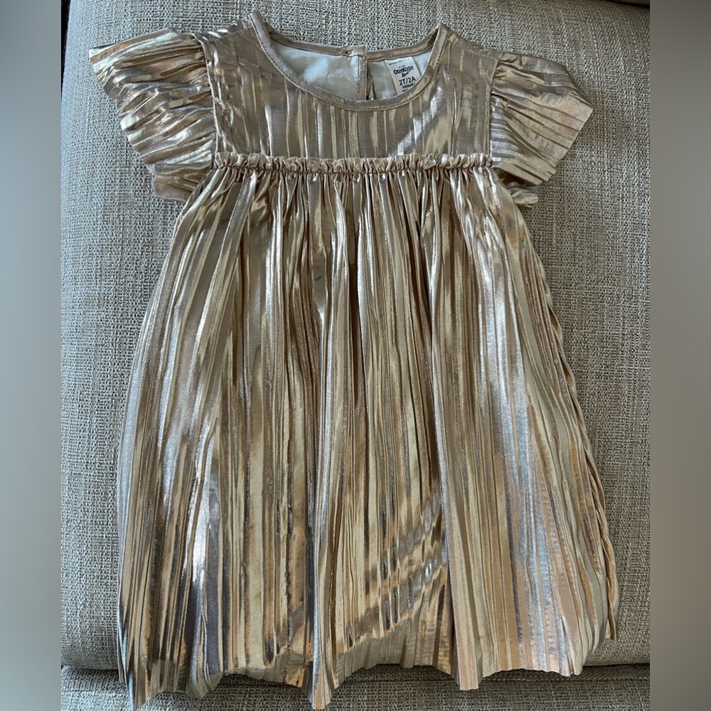 2T Osh Kosh holiday gold dress